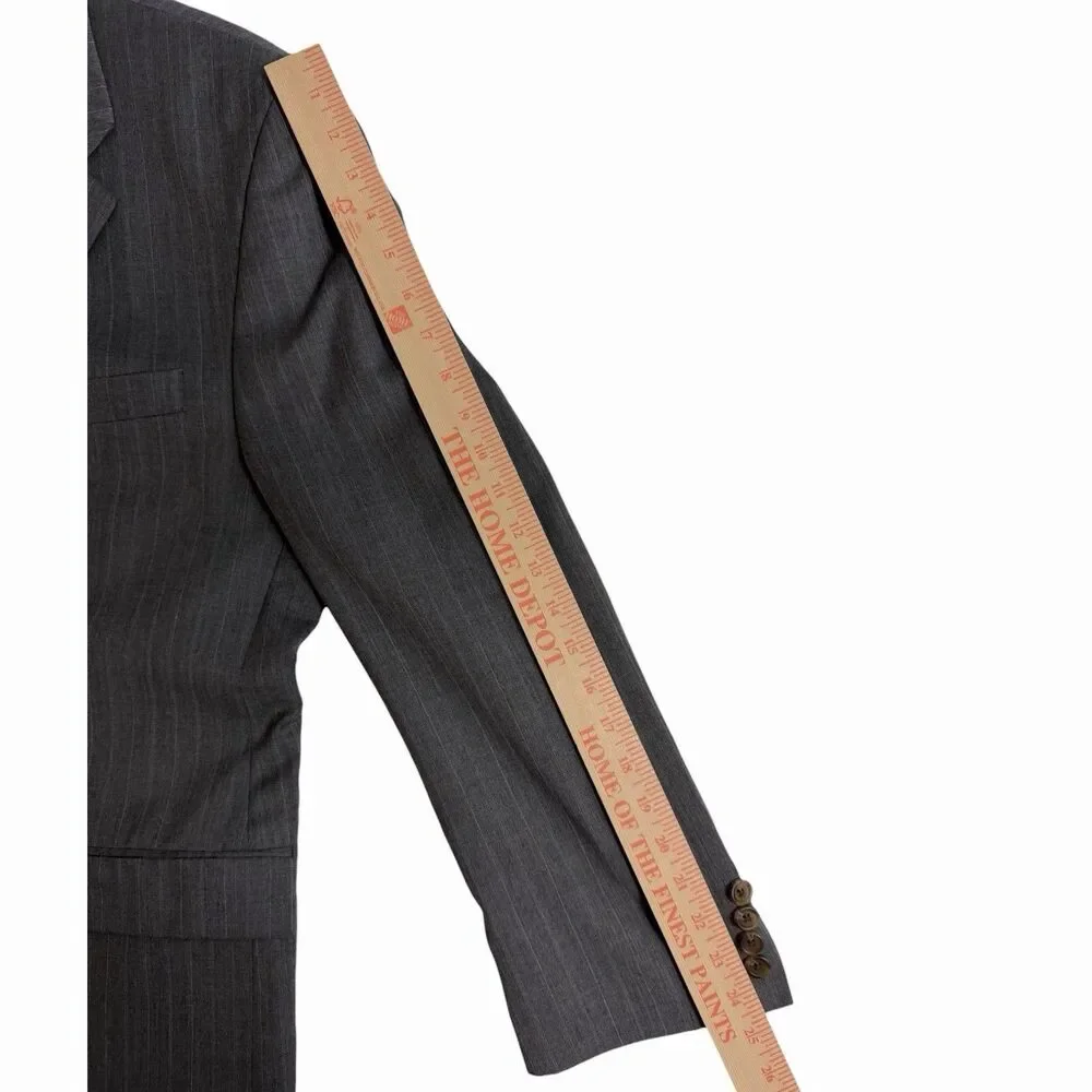 Lauren Ralph Lauren Men’s Sport Coat / Blazer 44R Gray Pinstripe Wool Cashmere